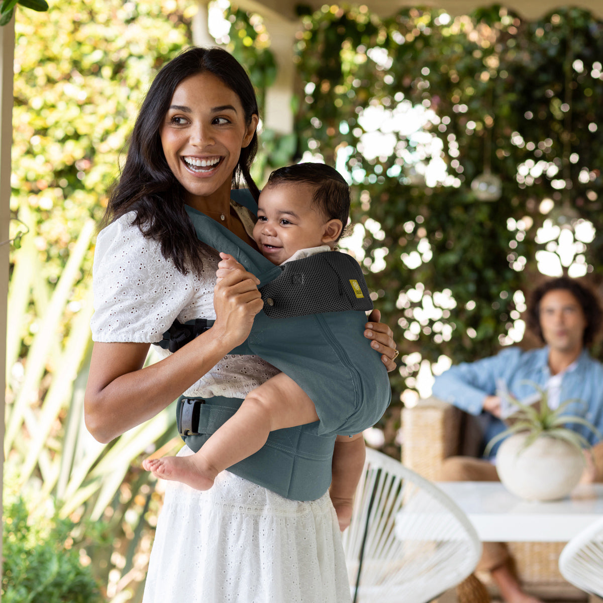 mom wearing baby in Complete 6-in-1 All Seasons in Cypress