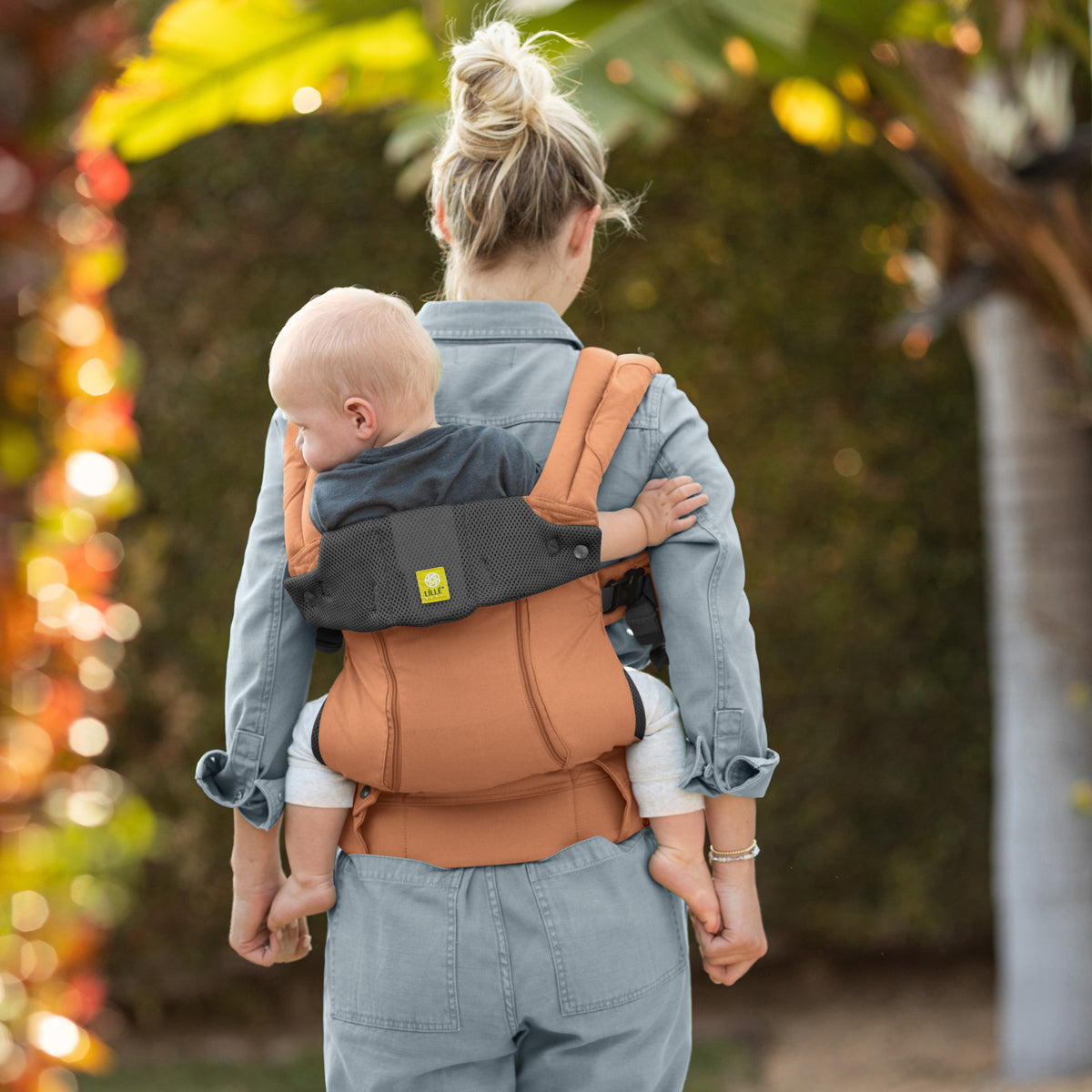 mom wearing baby in Complete 6-in-1 All Seasons in Terra