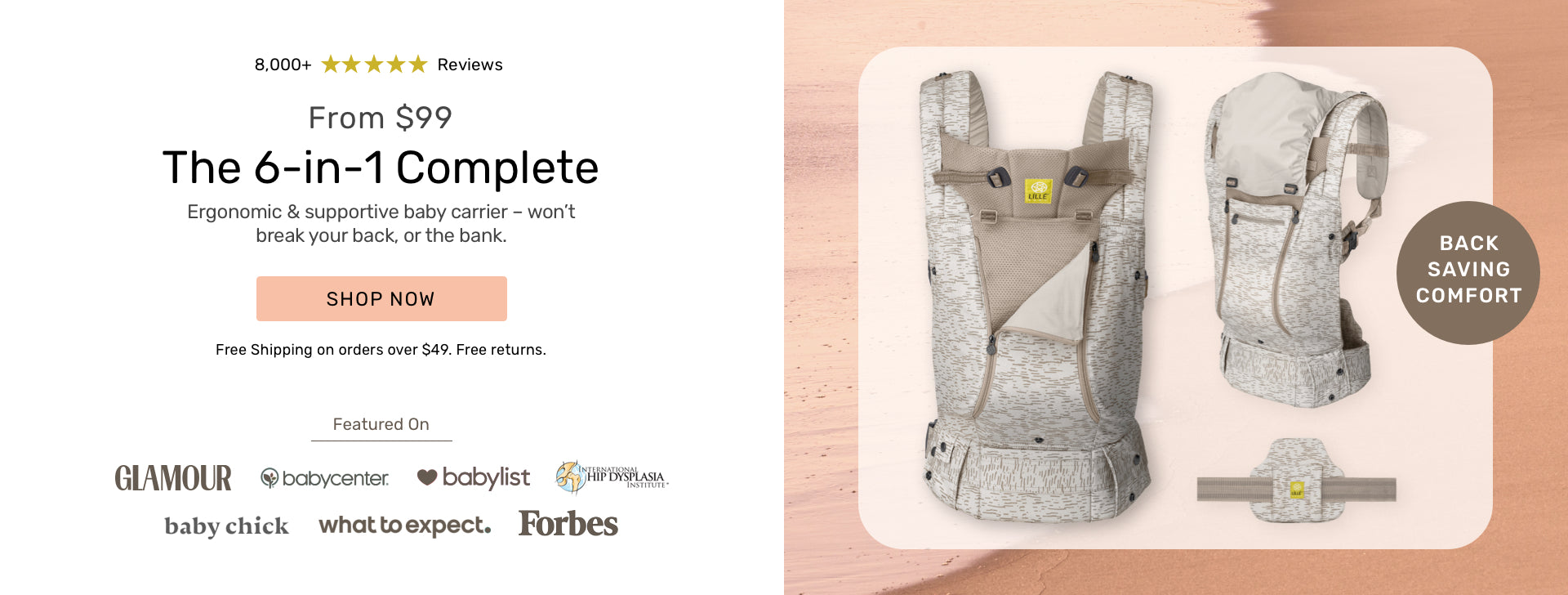 LÍLLÉbaby 6-in-1 Carrier from $99. 8000+ 5-star reviews, free shipping $49+, featured on top sites