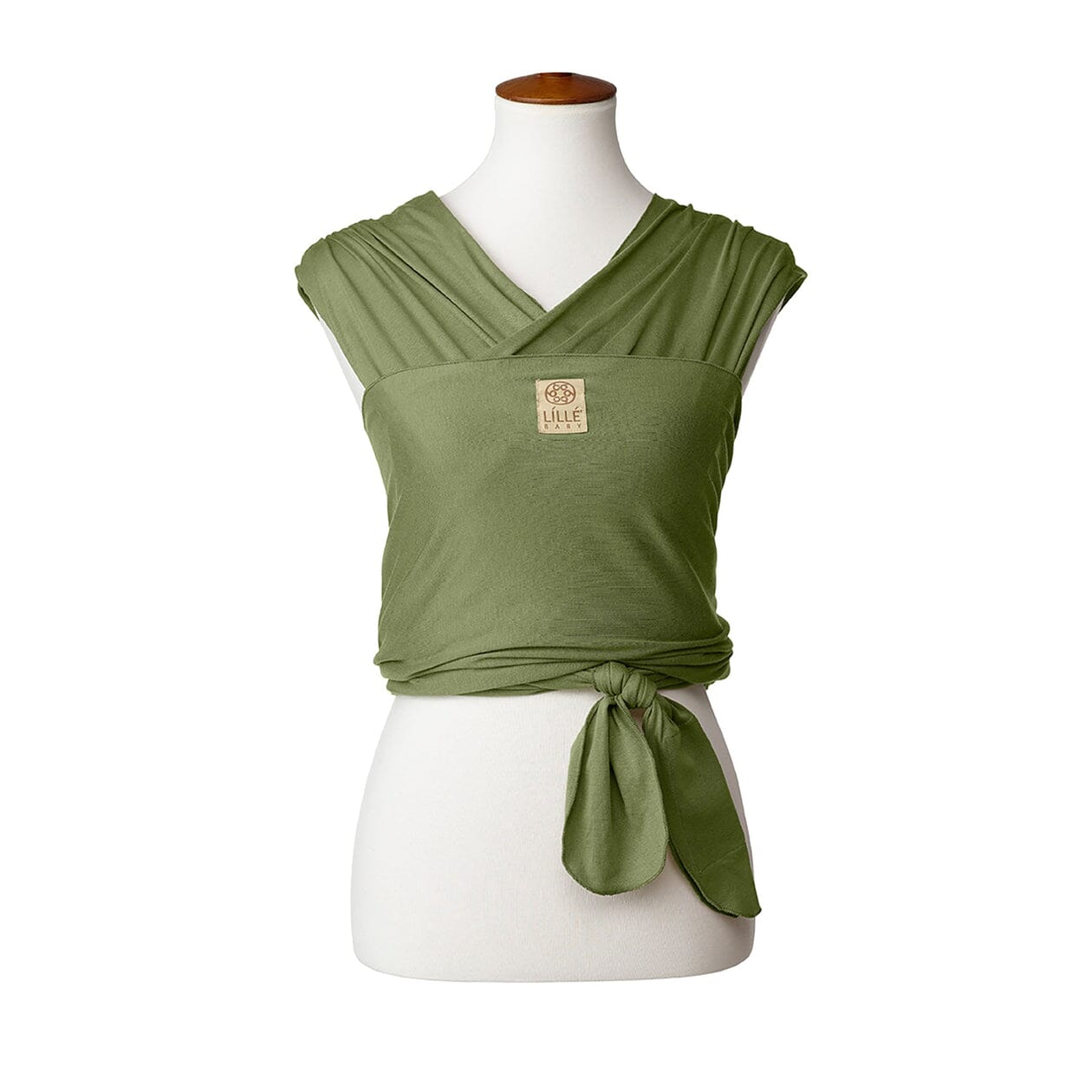 front view of lillebaby's dragonfly wrap in moss