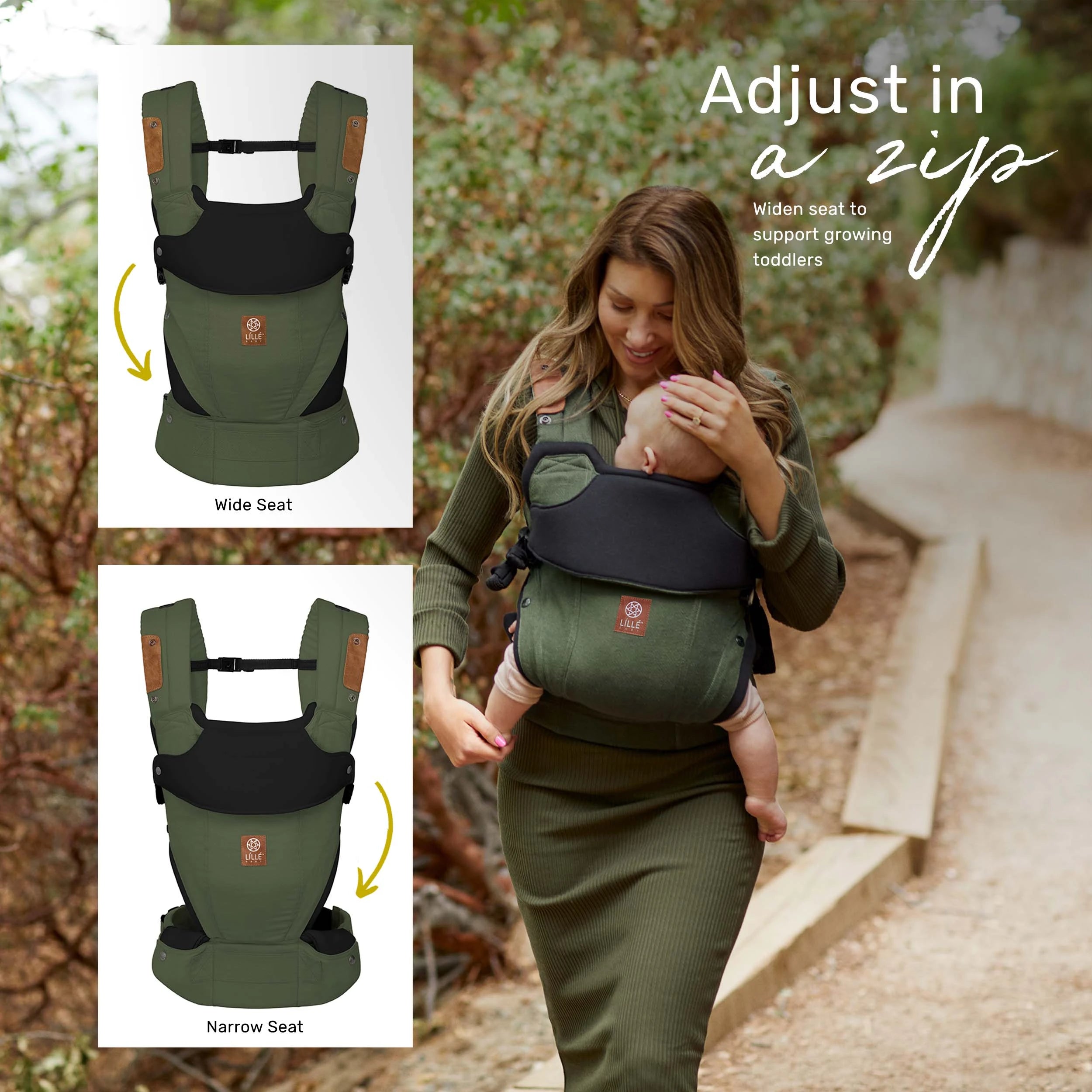 Lillebaby front top carry narrow seat