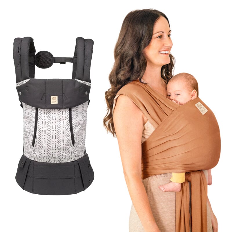 Newborn Baby Carrier & Wrap Bundle - Neutral