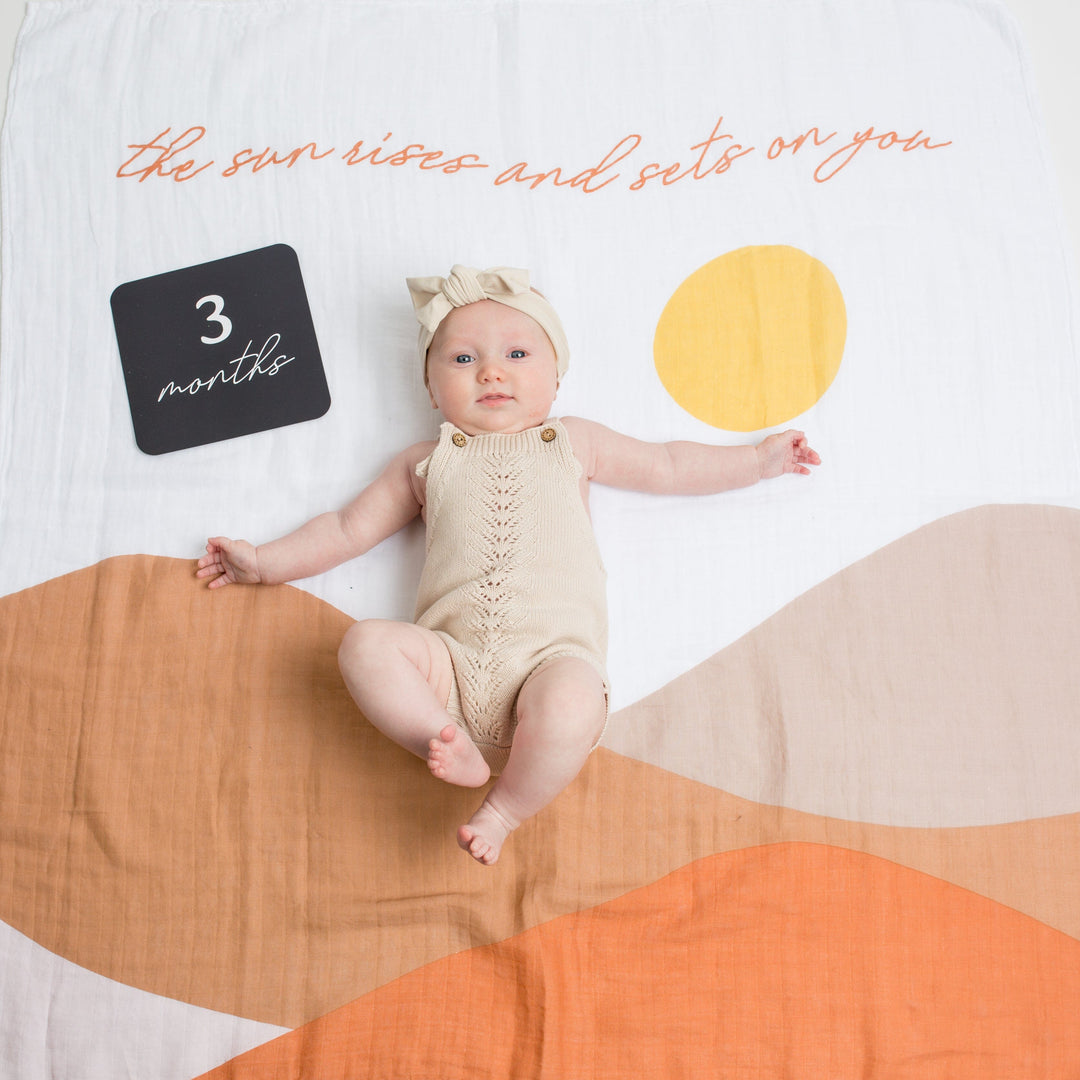 Newborn Wrap & Milestone Bundle Butterscotch Sunrise LÍLLÉbaby