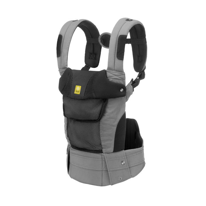 side profile image of lillebaby complete airflow dlx baby carrier in grey black