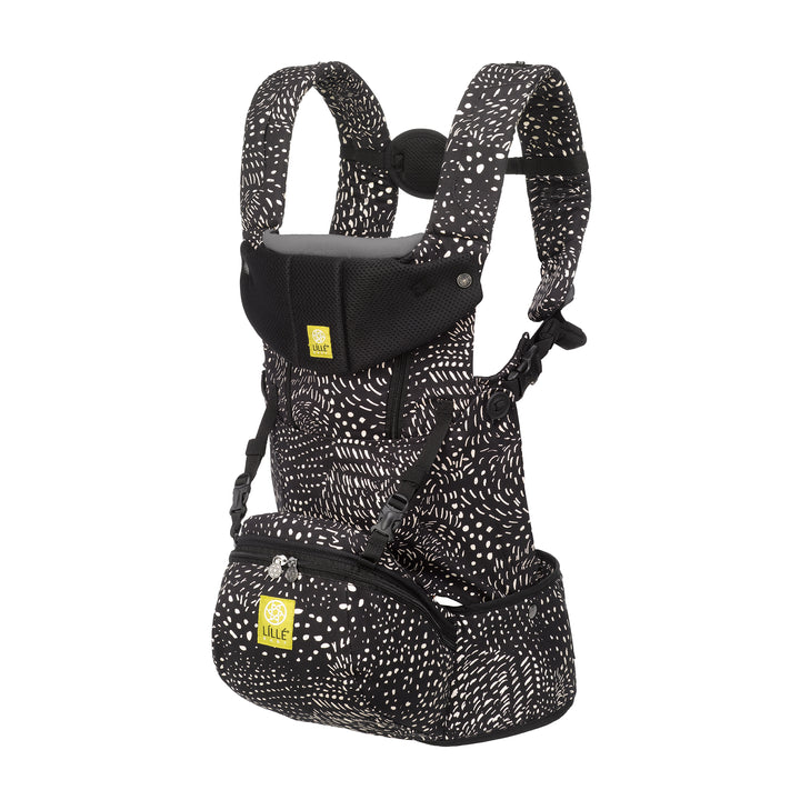 side profile image of lillebaby seatme all seasons baby carrier in plume