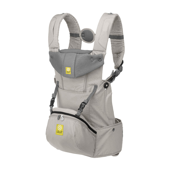 side profile image of lillebaby seat me all seasons baby carrier in stone